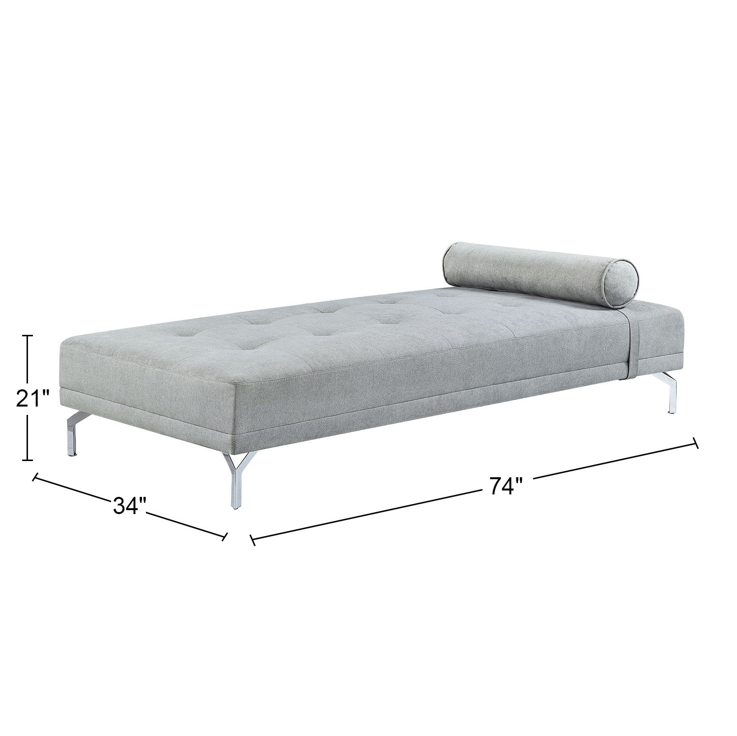 Grey Eucalyptus Sofa Bed - 2 Seat for Living Room Apartments