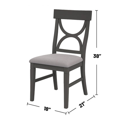 Dasher 6 Piece Wood Dining Set, Grey - Seats 6