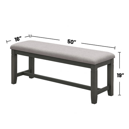 Dasher 6 Piece Wood Dining Set, Grey - Seats 6