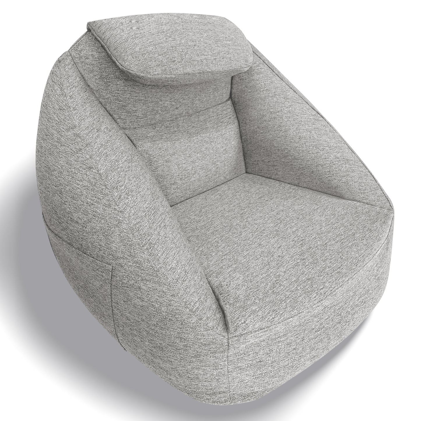 Grey Polyester Inflatable Couch - 1 Seat for Living Room