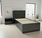 Robin Twin Storage Bed with 1 Nightstand in Dark Gray