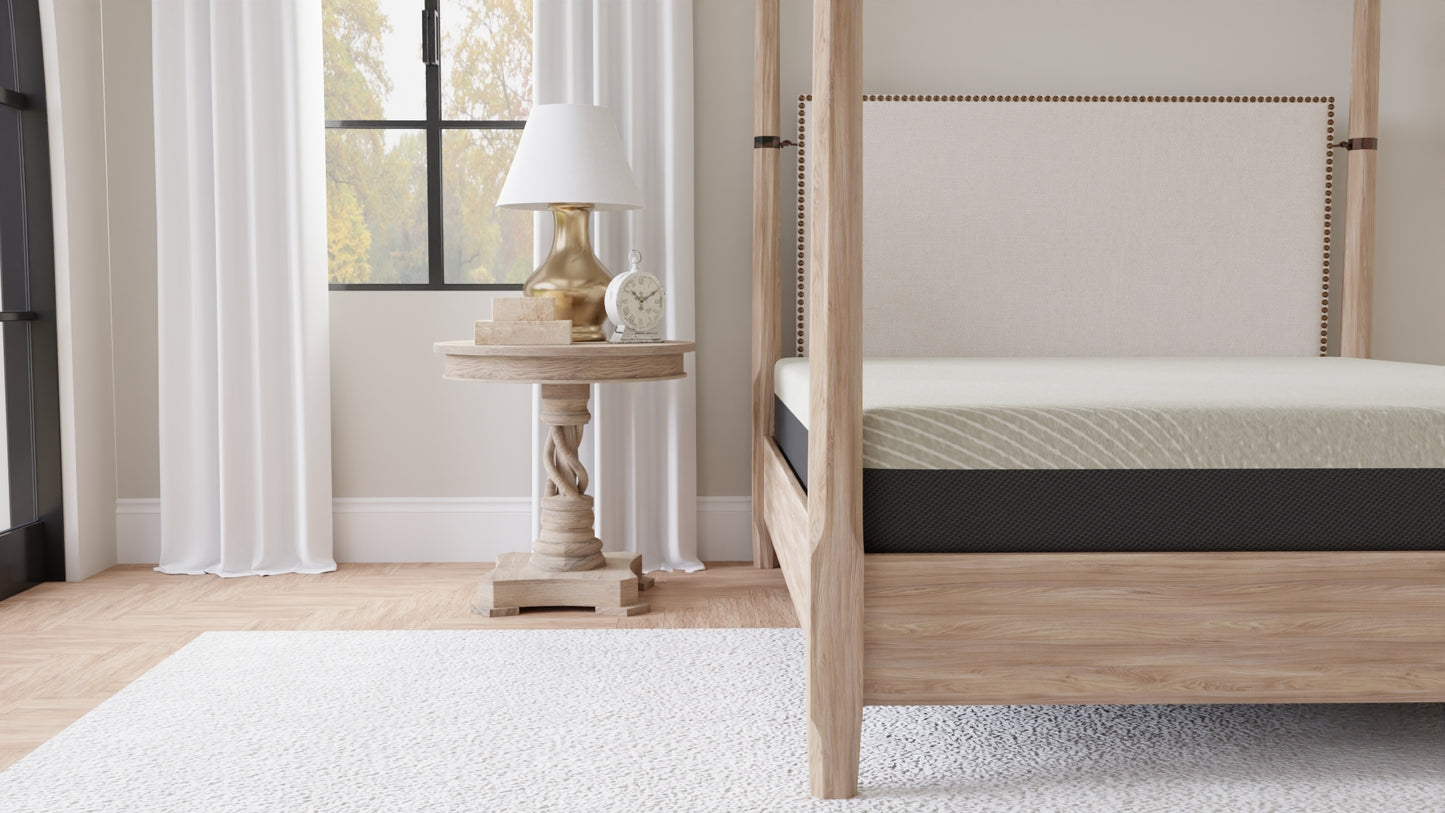 Full Size Gel Memory Foam Mattress - Black Gray