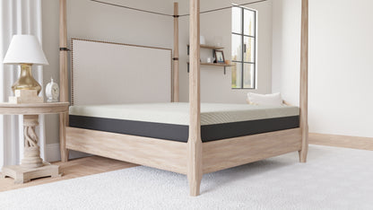Full Size Gel Memory Foam Mattress - Black Gray