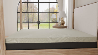 Full Size Gel Memory Foam Mattress - Black Gray