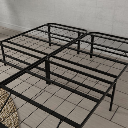 Twin XL Steel Platform Bed Foundation - Black