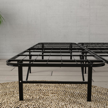 Twin XL Steel Platform Bed Foundation - Black