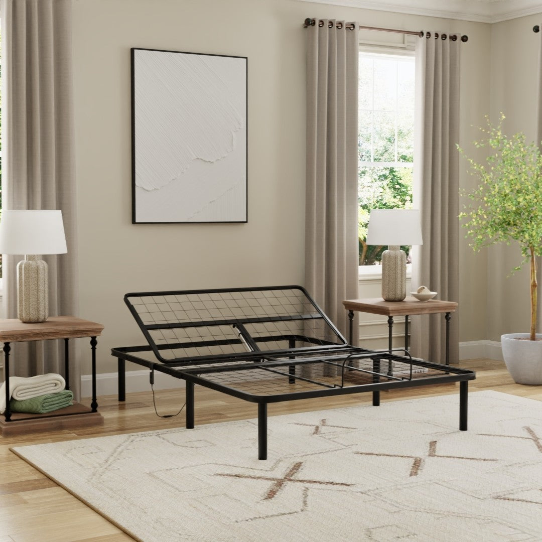 Black Head Up Only King Adjustable Bed Base