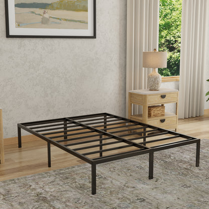 Twin Steel Platform Bed Frame - Black for Bedroom