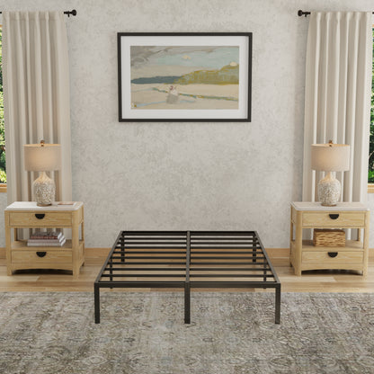 Twin Steel Platform Bed Frame - Black for Bedroom