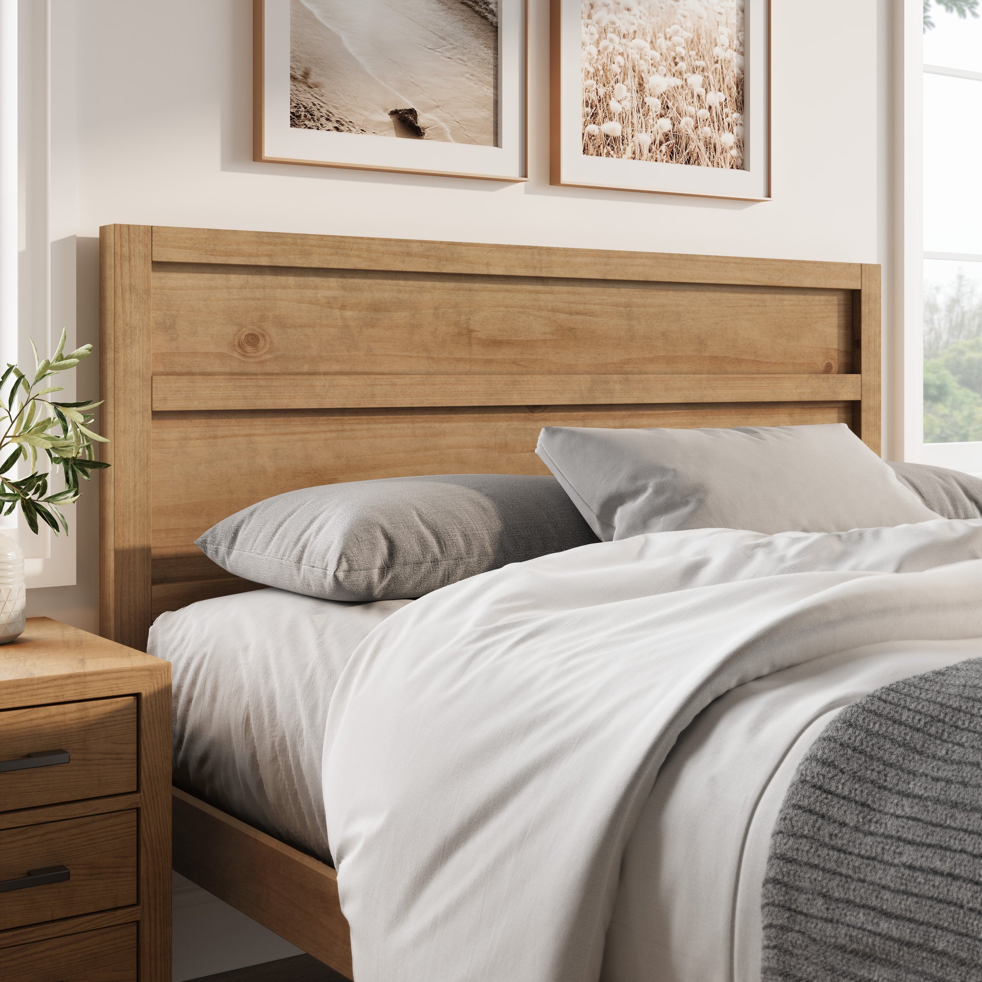 Maddox Modern Wood Queen Panel Headboard