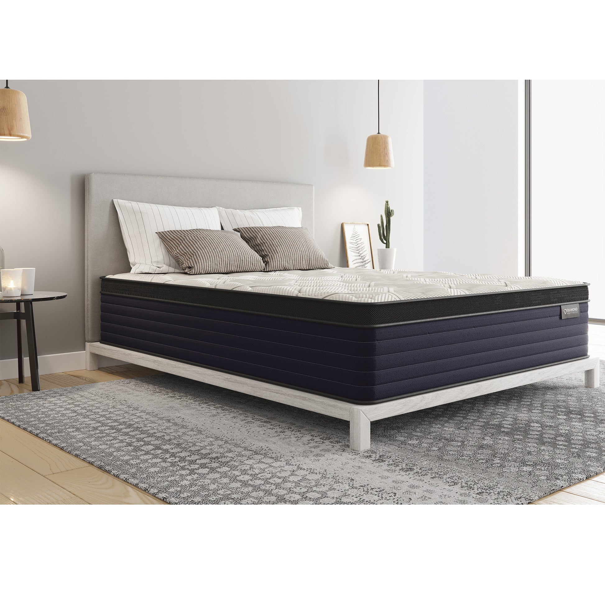 Diamond Cleo Cool Copper ulta supportive, pressure relief Memory Foam Hybrid with luxurious Euro-Top 14" - Firm Feel (Twin), Greenguard Gold Certified, Made in the USA, White Label Ready