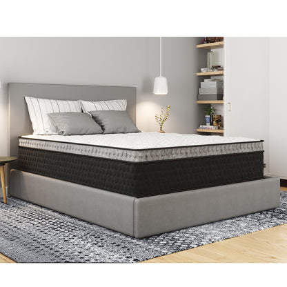 Diamond Mattress Nova Lux Copper Ultra Cooling, Pressure Relieving Hybrid with Luxurious Euro-Top  14" - Medium Feel (Cal King), Greenguard Gold Certified, Made in the USA