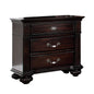 Syracuse Traditional Style Beautiful Nightstand, Dark Walnut