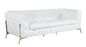 Global United Transitional Top Grain 100% Italian Leather  Upholstered Sofa