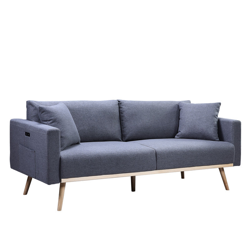 Easton Dark Gray Linen Sofa - 3 Seat Comfort & Storage