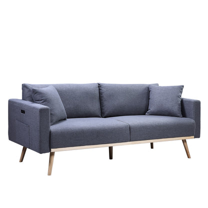 Easton Dark Gray Linen Sofa - 3 Seat Comfort & Storage