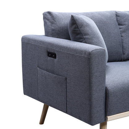Easton Dark Gray Linen Sofa - 3 Seat Comfort & Storage