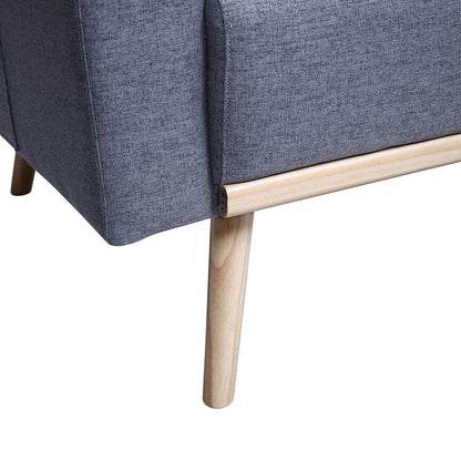 Easton Dark Gray Linen Sofa - 3 Seat Comfort & Storage