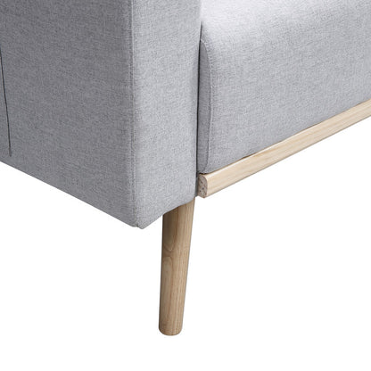 Easton 75" Light Gray Linen Sofa - USB & Storage
