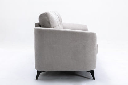 Light Gray Velvet Sofa - 3 Seat Comfort