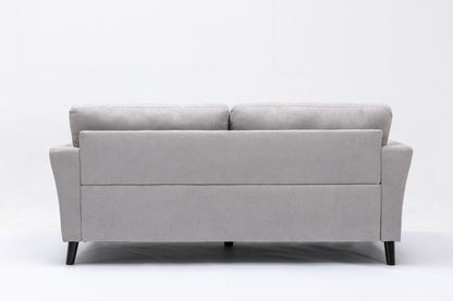 Light Gray 3 Seat Velvet Sofa - 64" Wide