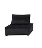 Black Velvet 5 Seat Sofa - 120" Wide
