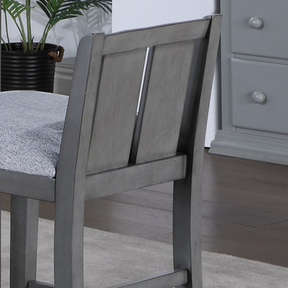 36" Gray Dining Table with 2 Chairs - Small Space for Dining Room