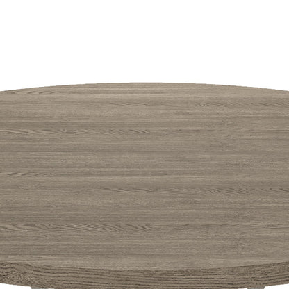 Tannen 59" Round White and Gray 5-Pc Dining Table Set