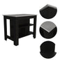 Wenge Particle Board Kitchen Island with Ample Storage and Dining Space