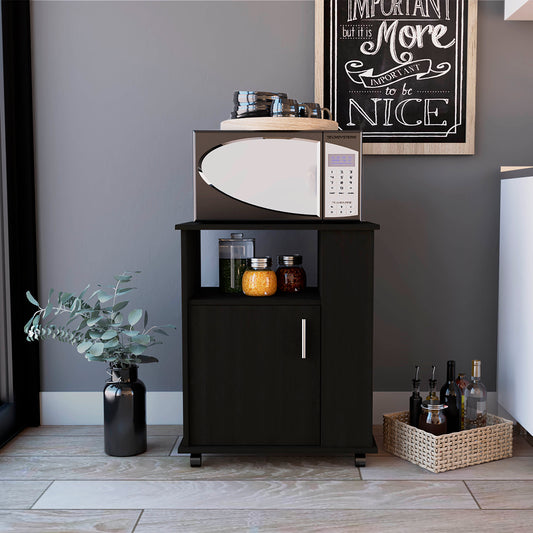 4-Shelf Microwave Cabinet with Caster Wenge