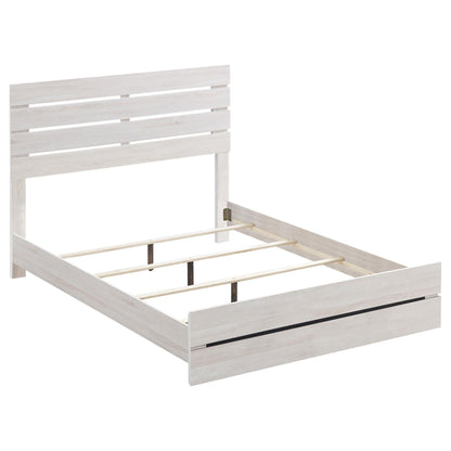 Queen Ivory Farmhouse Wood Bed Frame