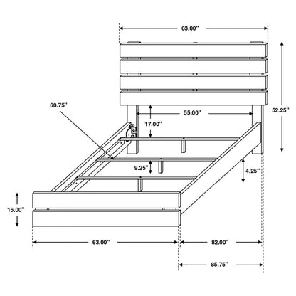 Queen Ivory Farmhouse Wood Bed Frame