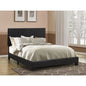 Black Upholstered Queen Panel Bed