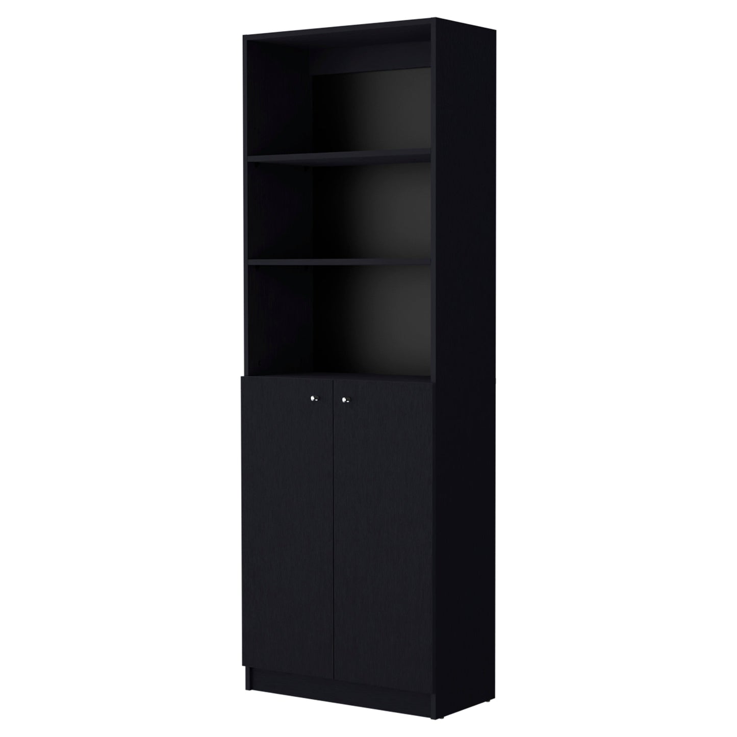 Wenge 2-Door Bookcase - Storage Cabinet