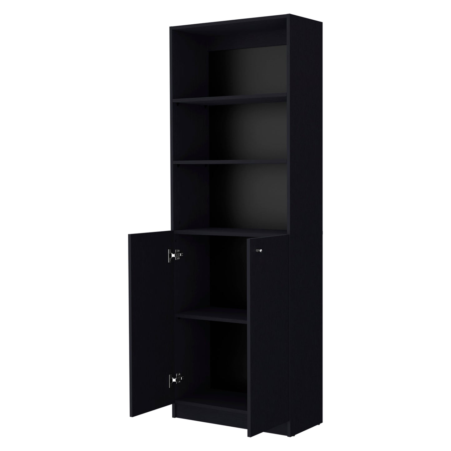 Wenge 2-Door Bookcase - Storage Cabinet