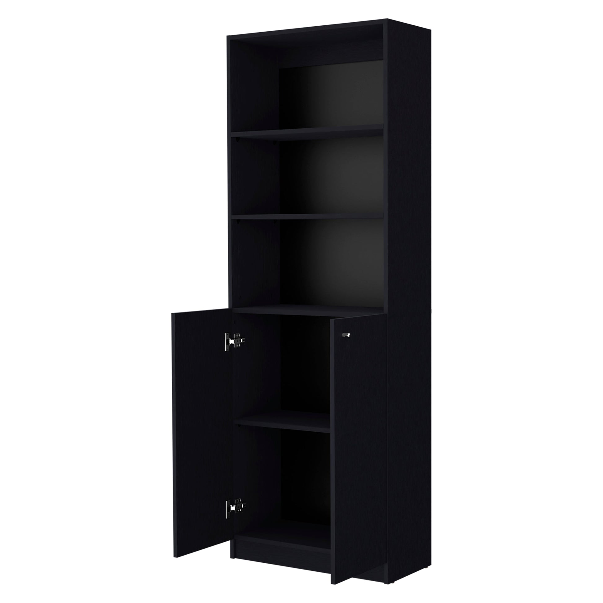 Wenge 2-Door Bookcase - Storage Cabinet