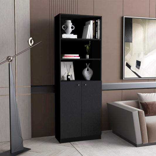 Wenge 2-Door Bookcase
