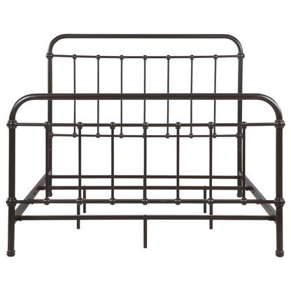 Olaleye Dark Bronze Queen Metal Spindle Bed - Box Spring Optional