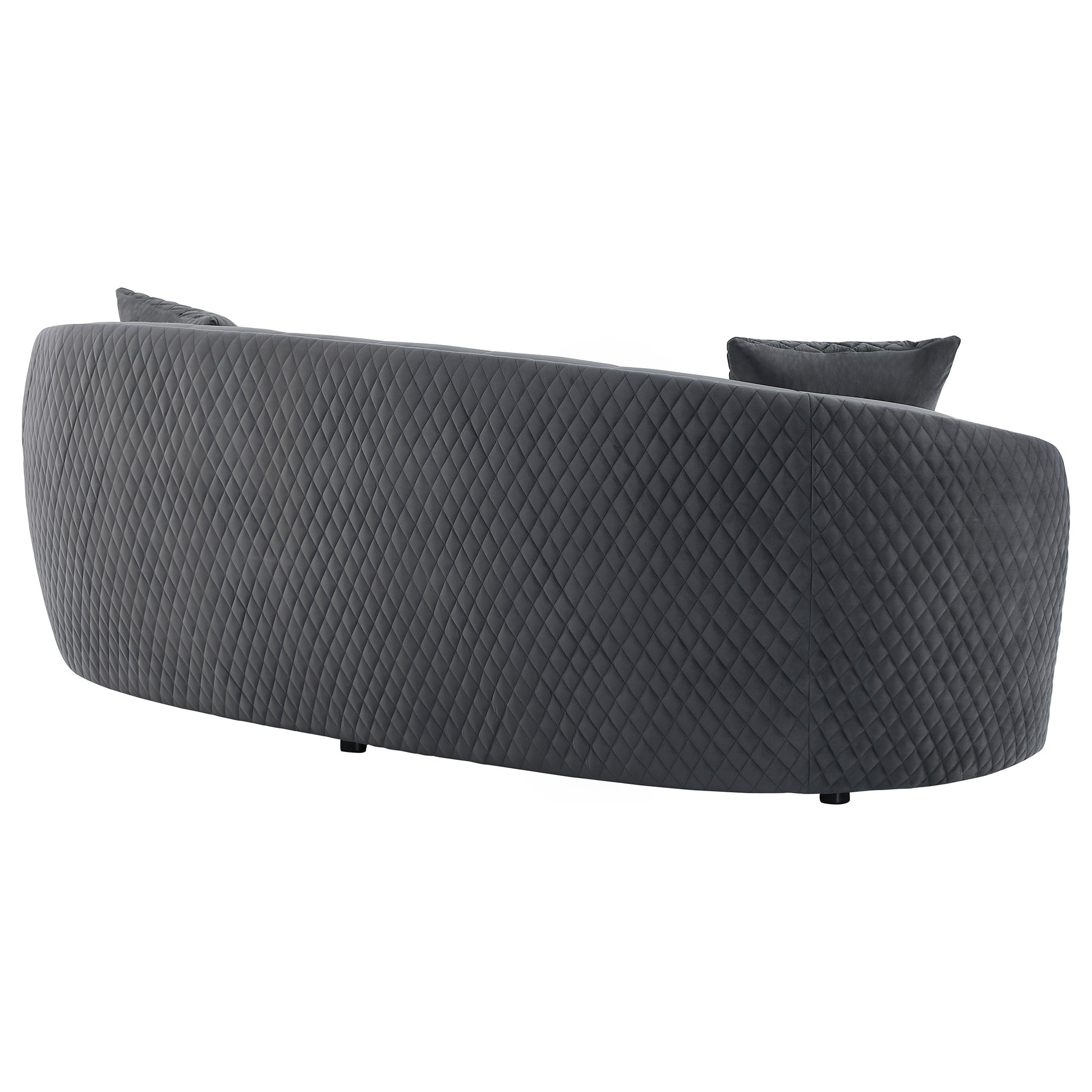 Dark Grey Curved Sofa - Contemporary Style