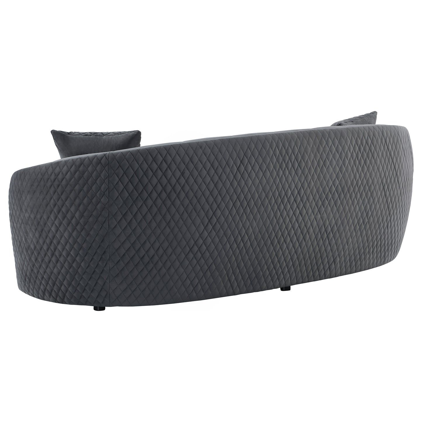 Dark Grey Curved Sofa - Contemporary Style