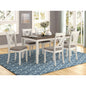 Ebers Chestnut and Vintage White 7-piece Dining Set