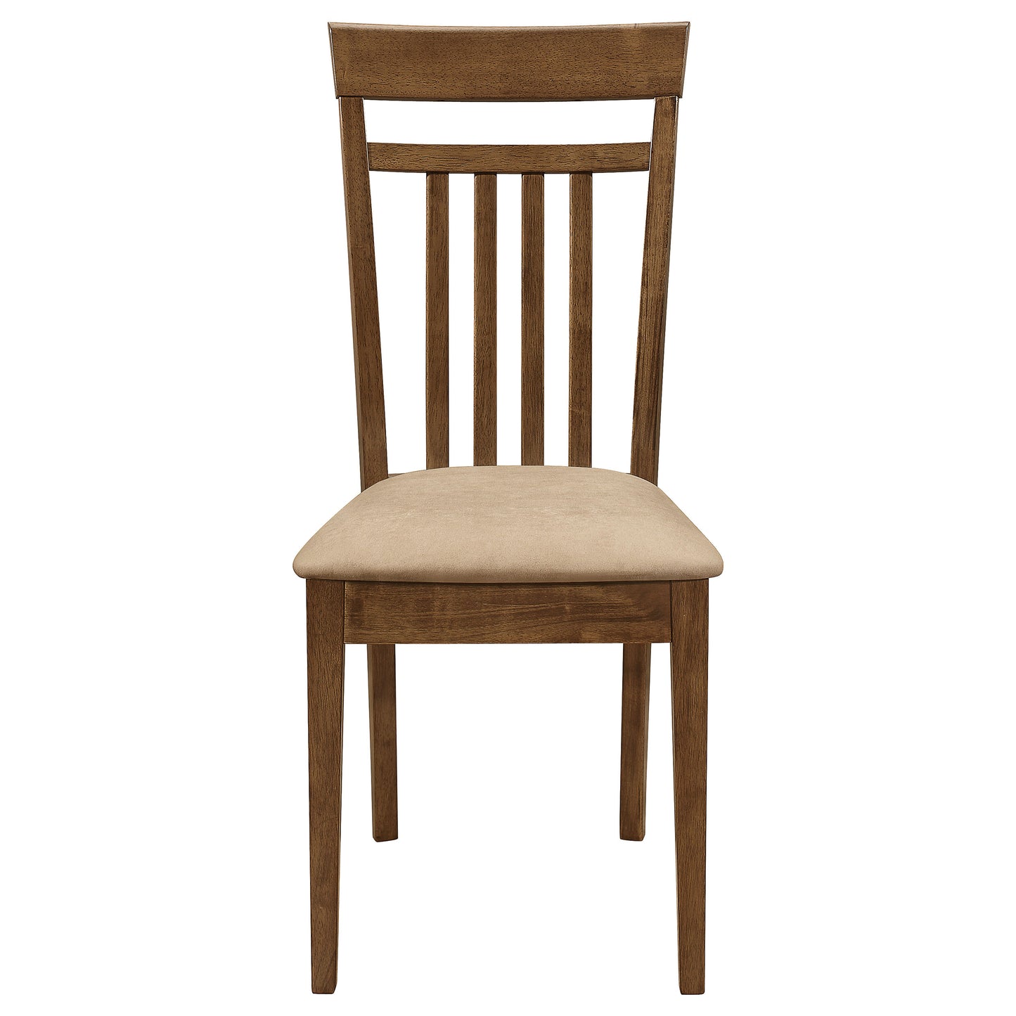 Chestnut 5-piece Dining Set with Slat Back Chairs for Dining Room