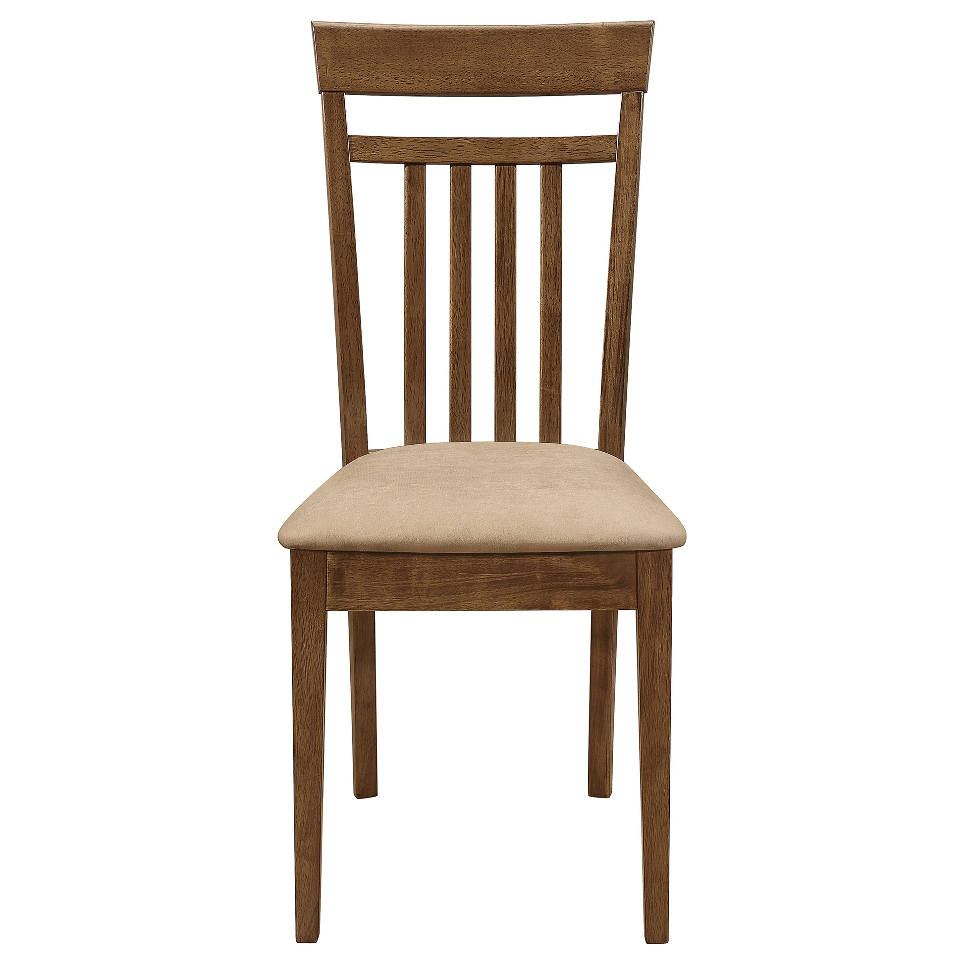 Chestnut 5-piece Dining Set with Slat Back Chairs for Dining Room