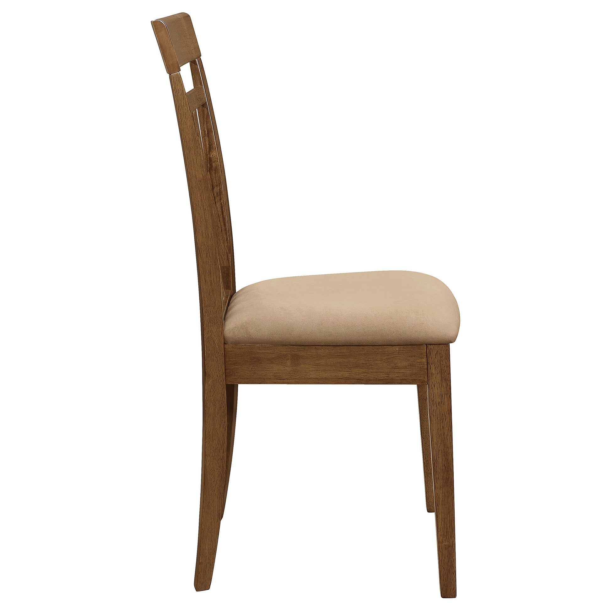 Chestnut 5-piece Dining Set with Slat Back Chairs for Dining Room