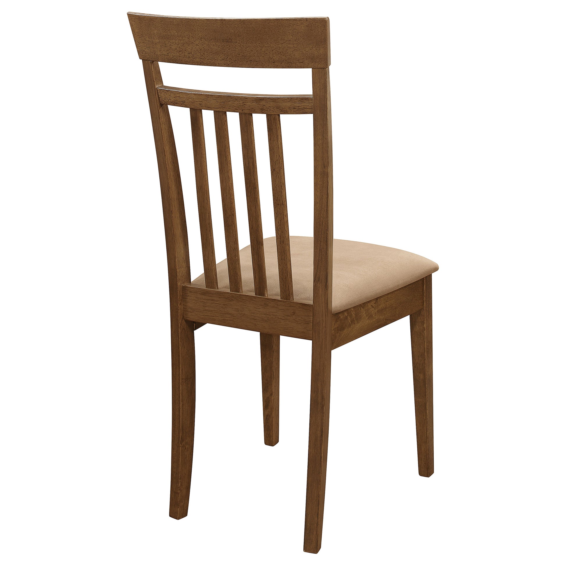 Chestnut 5-piece Dining Set with Slat Back Chairs for Dining Room