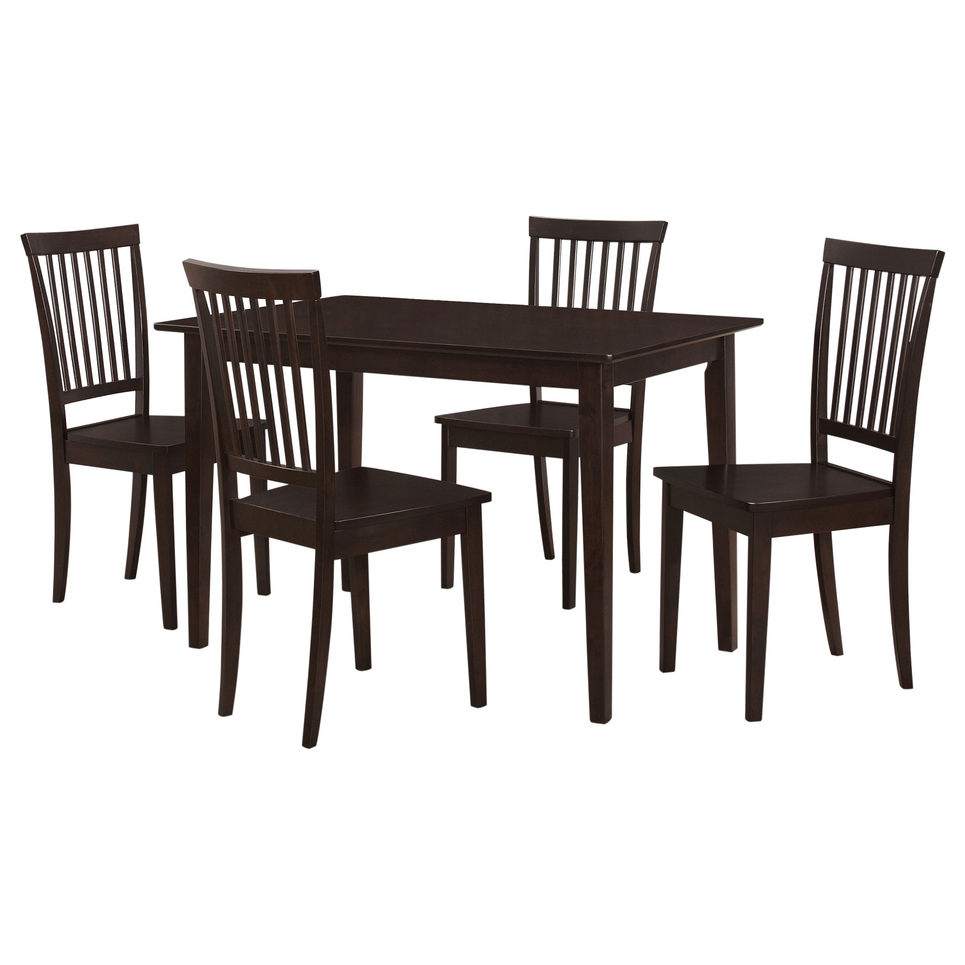 Cappuccino 5 Piece Dining Table Set - Seats 4