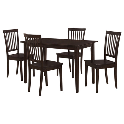 Cappuccino 5 Piece Dining Table Set - Seats 4