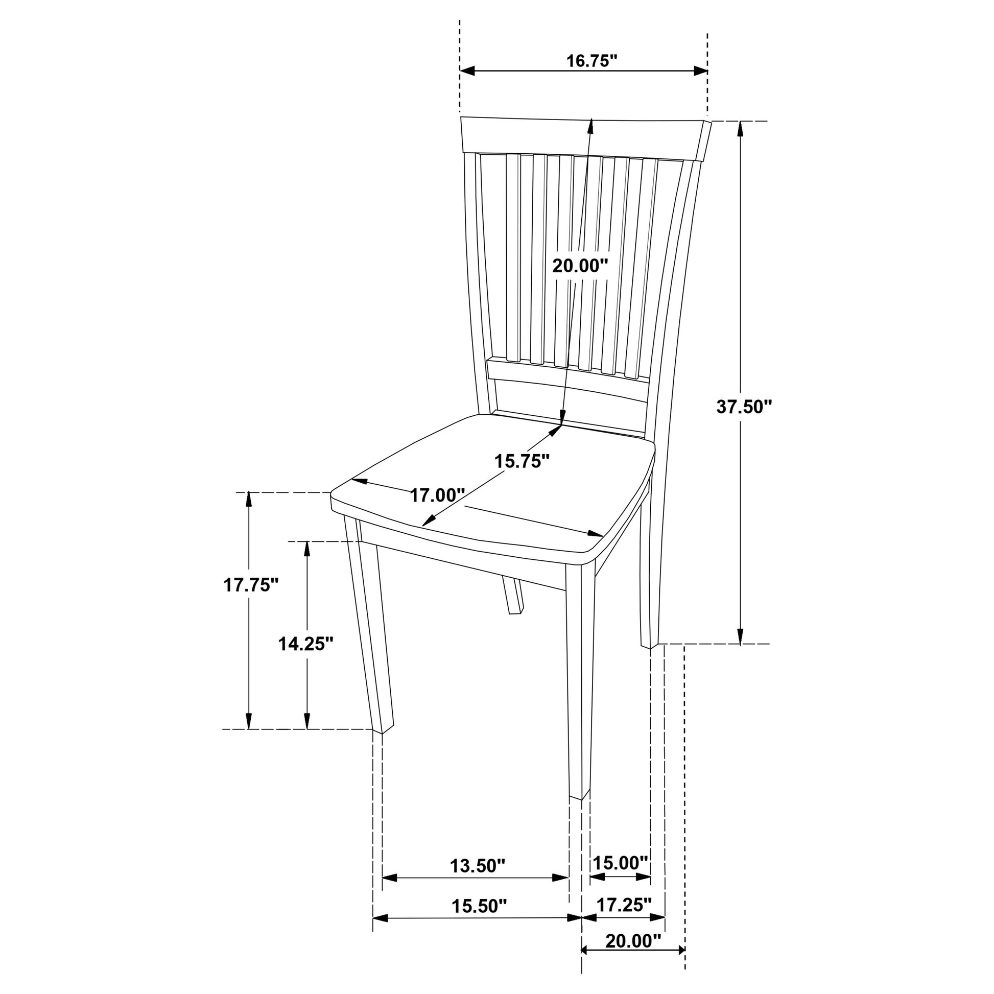 Cappuccino 5 Piece Dining Table Set - Seats 4