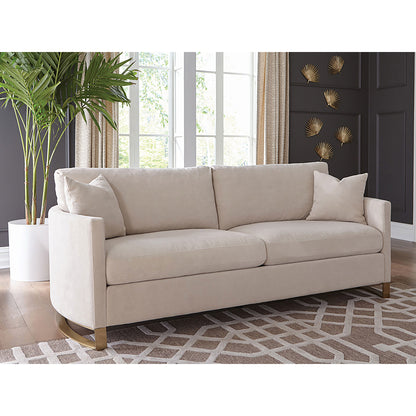 Ulrika Beige Upholstered Cushion Back Sofa