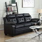 Eaton Casual Black Padded Sofa with Tufted